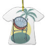 steel drum and palm tree design christmas ornament