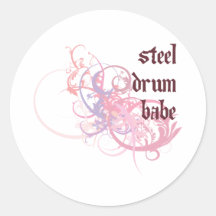 Steel Drum Babe Sticker