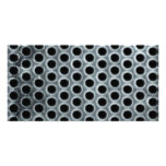 Steel Holes Metal Mesh Pattern Custom Photo Card