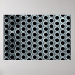 Steel Holes Metal Mesh Pattern Posters
