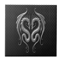 Steel Mesh Twin Dragons Tile