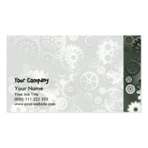 Steel metallic gears business card
