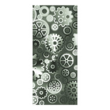 Steel metallic gears custom rack cards