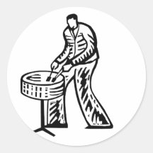 Steel Pan Player outline Sticker
