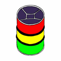 Steel Pan Rasta colours Steel Drum Design Graphic