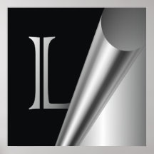 Steel Peel Monogram "L" Print