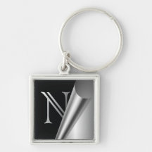 Steel Peel Monogram "N" Key Chain