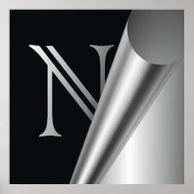 Steel Peel Monogram "N" Posters