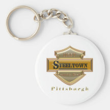 Steeltown Gold Logo Keychain