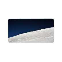 Steep snowy slope address label