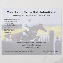 Steeple chase or hurdle hunt racing event flyer