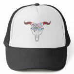 Steer Skull Tattoo Cap Mesh Hat
