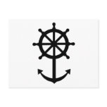 Steering wheel anchor postcard