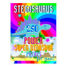 Stegosaurus 250 Power Super Dino Points for You! Post Cards
