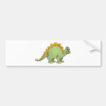 Stegosaurus Cartoon Bumper Sticker