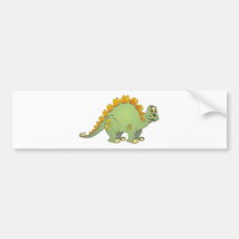 Stegosaurus Cartoon Bumper Stickers