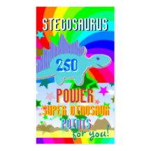 Stegosaurus Power Super Dinosaur 250 Points Cards Business Card Templates