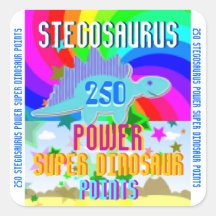 Stegosaurus Power Super Dinosaur 250 Points Sticker