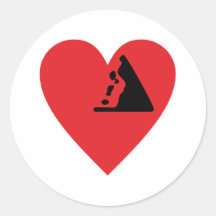 Stein vom Herz fallen Sticker