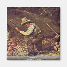 Steinhauer By Courbet Gustave Fridge Magnets