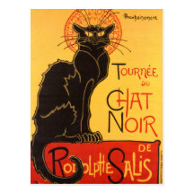 Steinlen : Conversation Noir Carte Postale
