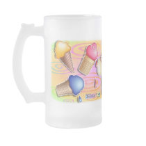 Steins, Frosted Mugs - Pop Art Ice Cream Cones