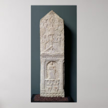 Stela votif consacré à Saturn Affiche