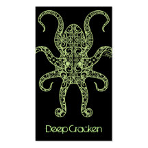StellaRoot Cracken Octopus Damask Business Card