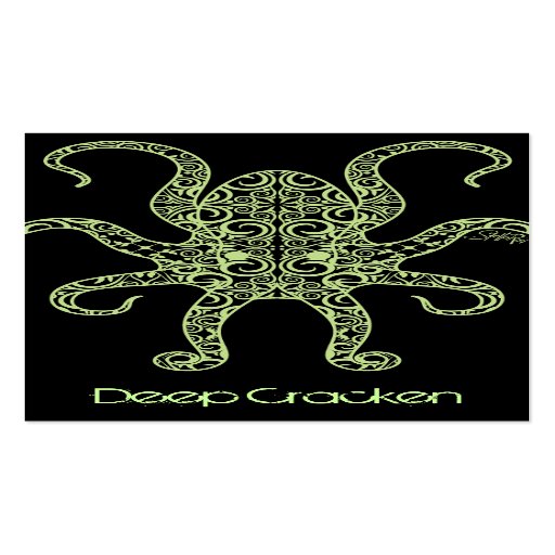 StellaRoot Cracken Octopus Damask Business Card
