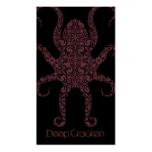 StellaRoot Cracken Octopus Damask Business Card