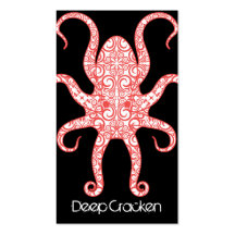 StellaRoot Cracken Octopus Damask Business Cards