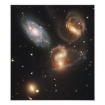 Stephan's Quintet Galaxies (Hubble Telescope) Photo Print