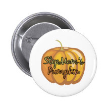 StepMom's Pumpkin Pinback Buttons