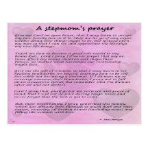 Stepmom's prayer version 2 postcard