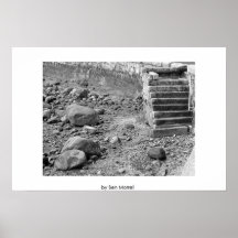 Steps to a Rocky Beach Poster