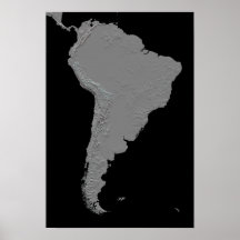 Stereoscopic view of South America Poster