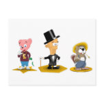 Sterling Man, Richy Bear, Busted Beaver Postcard