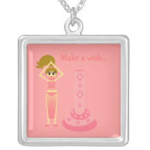 Sterling Silver Genie Pop Art Necklace