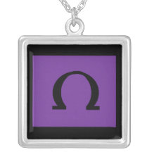 sterling silver omega symbol necklace