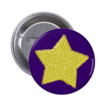 Stern Glas gelb star glass yellow Anstecknadelbutton