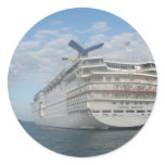 Stern of the Carnival Sensation Cruise Ship Round Sticker