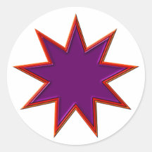 Stern Siebenzack star seven points Runder Sticker