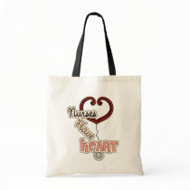 Stethoscope Nurses Have Heart T-shirts and GIfts Canvas Bag
