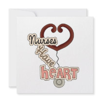 Stethoscope Nurses Have Heart T-shirts and GIfts Personalized Announcement