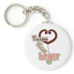 Stethoscope Nurses Have Heart T-shirts and GIfts keychains