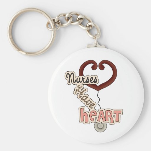Stethoscope Nurses Have Heart T-shirts and GIfts Keychain