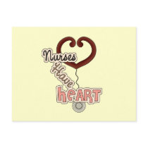 Stethoscope Nurses Have Heart T-shirts and GIfts Postcards