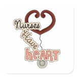 Stethoscope Nurses Have Heart T-shirts and GIfts stickers