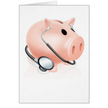 Stethoscope piggy bank cards