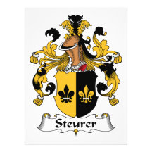 Steurer Family Crest Personalized Invitation